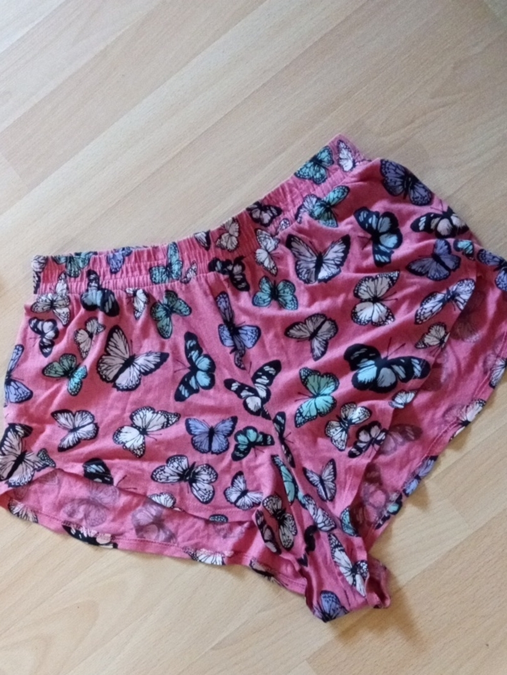 💲1⃣▶>>Women’s Pink Butterfly Print Lounge Shorts Sp